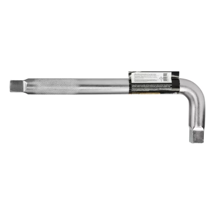 Вороток Г-образный, 300*100 мм, квадрат 3/4&quot;, CrV, матовый хром Denzel 14068 купить в Магнитогорске