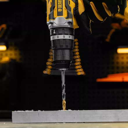 Сверло спиральное по металлу Denzel 7,0 x 109мм, Р6М5, Golden Tip, многогранная заточка 718280 купить в Магнитогорске