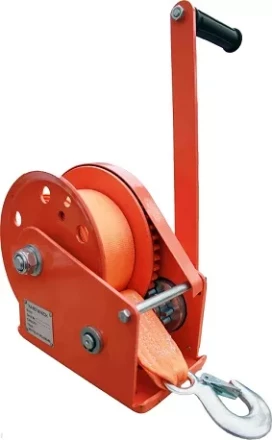 Лебедка ручная с тормозом BHW 1800 лента купить в Магнитогорске