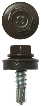 Саморезы ЗУБР окраш., RAL 8028 земел.-коричн., для крепл. кров. матер. к металл. констр., 5.5x19мм, 2500шт 4-300310-55-019-8028 купить в Магнитогорске