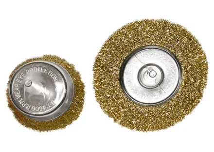 Набор щеток для дрели 2 шт 1 плоская 100 мм + 1 &quot;чашка&quot; 75 мм со шпильками MATRIX 74480 купить в Магнитогорске