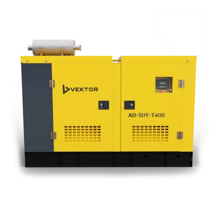 Дизельный генератор Vektor AD-50Y-T400 в шумозащитном кожухе с АВР купить в Магнитогорске