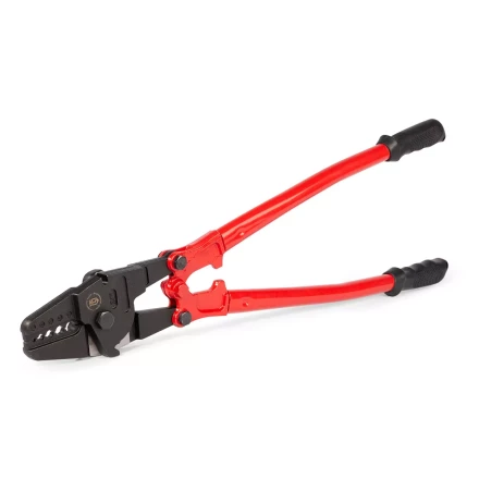 Пресс-клещи КВТ ПК-5-600Т с матрицей для опрессовки стальных тросов овальными алюминиевыми и медными втулками (91984) купить в Магнитогорске