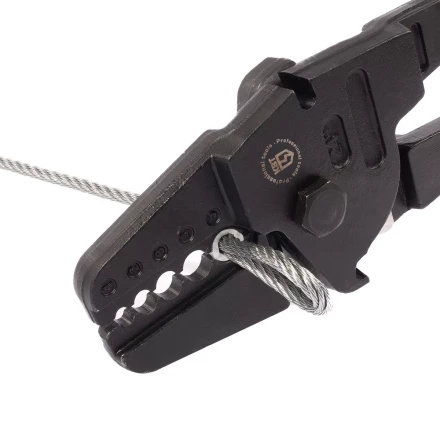 Пресс-клещи КВТ ПК-5-600Т с матрицей для опрессовки стальных тросов овальными алюминиевыми и медными втулками (91984) купить в Магнитогорске