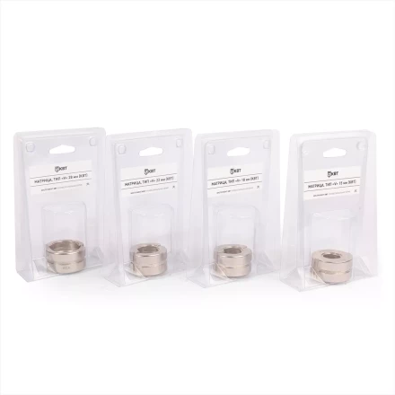 Набор матриц КВТ V (15–28 мм) для опрессовки фитингов из меди и нержавеющей стали (89623) купить в Магнитогорске