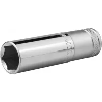 Торцовая головка KRAFTOOL "INDUSTRIE QUALITAT", удлиненная, Cr-V, FLANK, хромосатинированная, 1/2", 19 мм 27807-19_z01