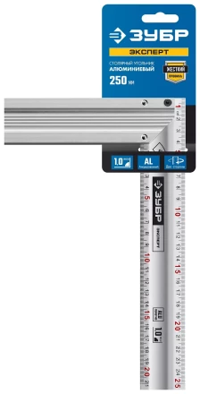 ЗУБР 250 мм, жесткий столярный угольник, Профессионал (34392-25) купить в Магнитогорске