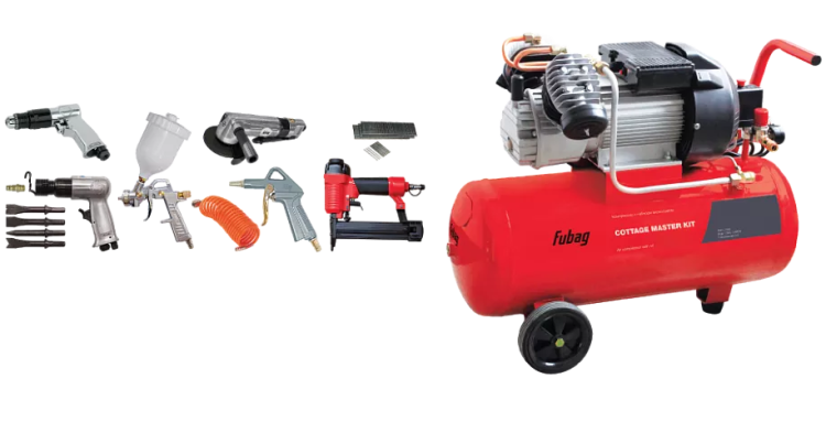 Компрессор масляный поршневой прямой FUBAG COTTAGE MASTER KIT+8предметов купить в Магнитогорске