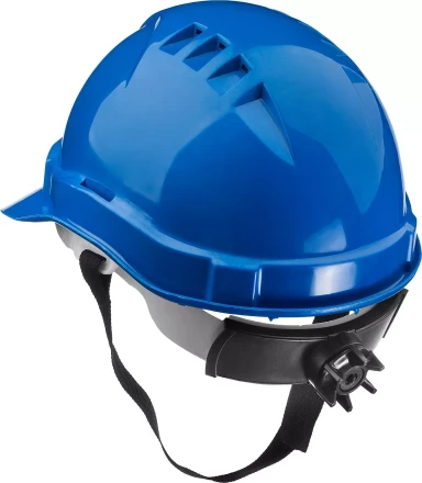 Каска защитная ЗУБР &quot;ЭКСПЕРТ&quot; храповый механизм регулировки размера, синяя 11094-3 купить в Магнитогорске