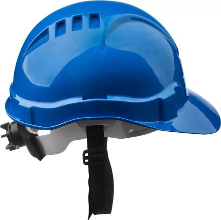 Каска защитная ЗУБР &quot;ЭКСПЕРТ&quot; храповый механизм регулировки размера, синяя 11094-3 купить в Магнитогорске