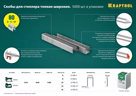 Скобы тип 21GA (80 / Pr A / Senco AT) 5000 шт 31780-6 купить в Магнитогорске