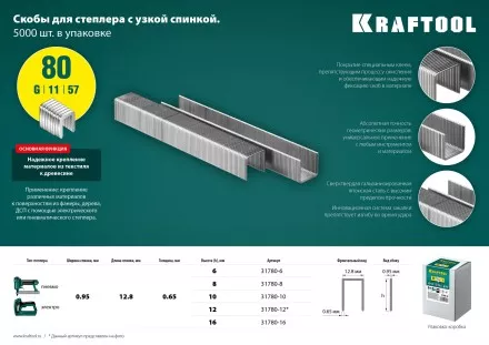 Скобы тип 21GA (80 / Pr A / Senco AT) 5000 шт 31780-6 купить в Магнитогорске
