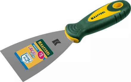 Шпательная лопатка KRAFTOOL с 2-компонент ручк, профилиров нержав полотно, 75мм 10035-075 купить в Магнитогорске