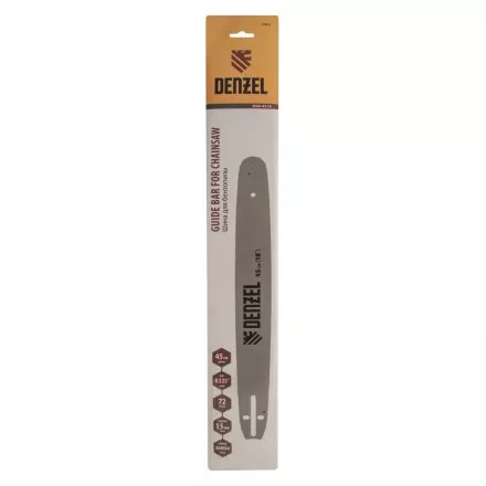 Шина для бензопилы Denzel DGS-5218, длина 45 см (18&quot;), шаг 0.325&quot;, паз 1.5 мм, 72 звена, 59802 купить в Магнитогорске