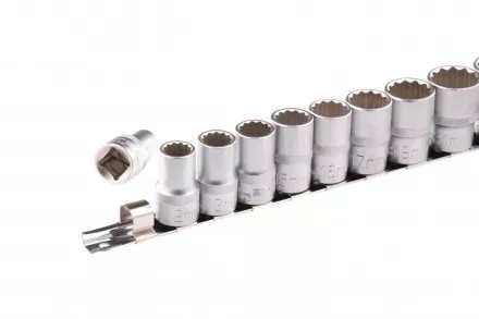 Набор торцевых головок 1/2 двенадцатигранные CrV 10 шт 10-24 мм Stels 13638 купить в Магнитогорске