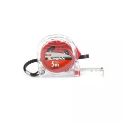 Рулетка Crystal 5 м х 19 мм корпус из поликарбоната Matrix 31072
