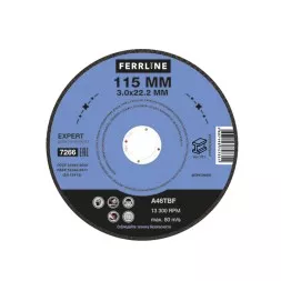 Круг отрезной по металлу FerrLine Expert 115 х 3 х 22,2 мм A46TBF