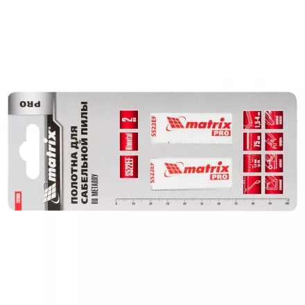 Полотна по металлу для сабельной пилы S522EF 75/1,4мм  Bimetal 2 штуки PRO Matrix 782008 купить в Магнитогорске