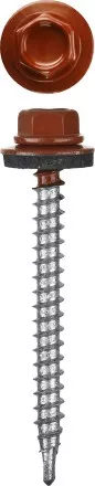 Саморезы СКМ кровельные, RAL 3003 рубиново-красный, 19 x 5.5 мм, 2 500 шт, для металлических конструкций, STAYER 30300-55-019-3003 купить в Магнитогорске