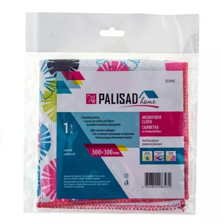 Салфетка из микрофибры универсальная Home Palisad 923445, 300 х 300 мм, цветная купить в Магнитогорске