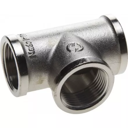 Тройник GENERAL FITTINGS никелированная латунь, г/г/г, 1/2&quot; 51052-1/2 купить в Магнитогорске