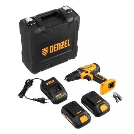 Дрель-шуруповерт аккумуляторная Denzel 26116, CDL-18-02BM, Li-Ion, 18 В, 2 аккумулятор купить в Магнитогорске