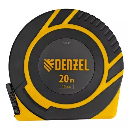 Рулетка геодезическая Denzel 20 м х 15 мм, закрытый корпус, фиберглассовая лента, 31290 купить в Магнитогорске