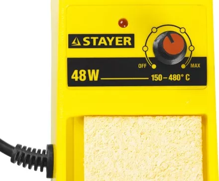Паяльная станция аналоговая, STAYER &quot;MASTER&quot; 55371, диапазон 150-480°C, 48Вт 55371 купить в Магнитогорске