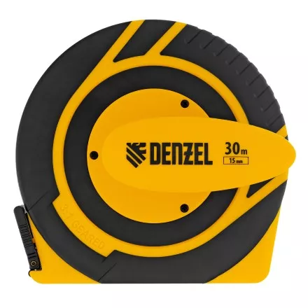 Рулетка геодезическая Denzel 30 м х 15 мм, закрытый корпус, фиберглассовая лента 31291 купить в Магнитогорске