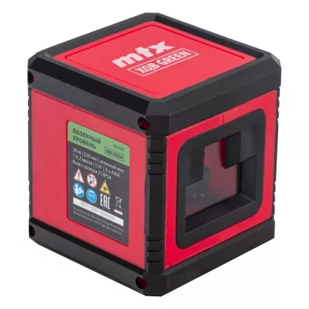 Лазерный уровень MTX XQB GREEN Pro SET 350195, 20 м, зеленый луч, батарейки, штатив купить в Магнитогорске