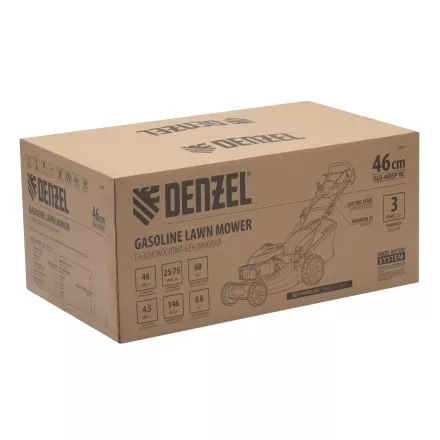 Газонокосилка бензиновая Denzel GLD-460SP-VE, 146 см3, шир. 46см, привод, вариатор, эл.старт, 60 л (58809) купить в Магнитогорске