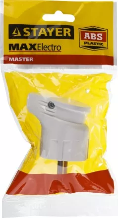 Вилка MAXElectro электрическая, 16А/220В, угловая, с заземлением, белая, STAYER 55161-W купить в Магнитогорске