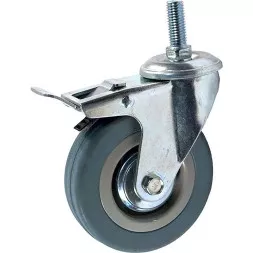Аппаратное поворотное колесо с болтом  HITCH 50*18 резина серая SCtg25 (SZ084818)