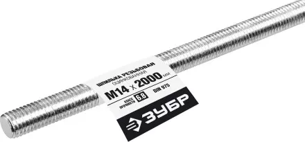 ЗУБР DIN 975, кл. пр. 6.8, М14 x 2000 мм, резьбовая шпилька, 1 шт, Профессионал (30336-14-2) купить в Магнитогорске