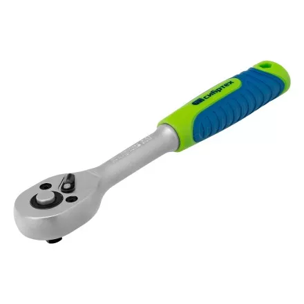 Ключ-трещотка 1/4&quot;, 45 зубьев, с быстрым сбросом, матовый хром Сибртех 14021 купить в Магнитогорске