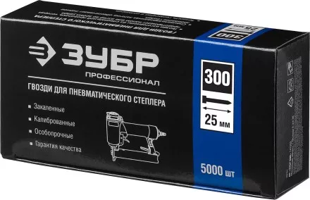 Гвозди тип 300, 25 мм, особотвердые, ЗУБР &quot;ПРОФЕССИОНАЛ&quot; 31830-25, 5000 шт 31830-25 купить в Магнитогорске