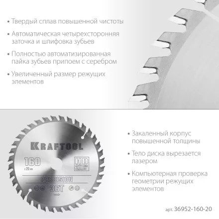 Диск пильный PRECISION, повышенный ресурс 36952-160-20 купить в Магнитогорске
