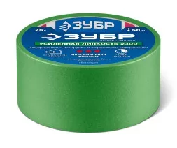 ЗУБР №300 48 мм х 25 м, для грубых и шероховатых поверхностей, малярная лента, Профессионал (12143-48)