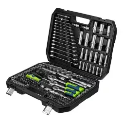 Набор инструментов Сибртех 14170, 1/2&quot;, 3/8&quot;, 1/4&quot;, пластиковый кейс 215 предм.