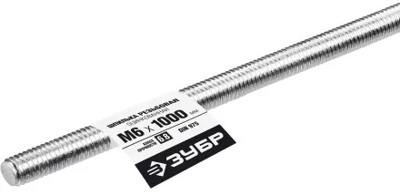 ЗУБР DIN 975, кл. пр. 6.8, М6 x 1000 мм, резьбовая шпилька, 1 шт, Профессионал (30336-06-1) купить в Магнитогорске