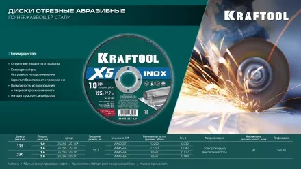Круги отрезные абразивные, по нержавеющей стали 36256-230-1.6 купить в Магнитогорске