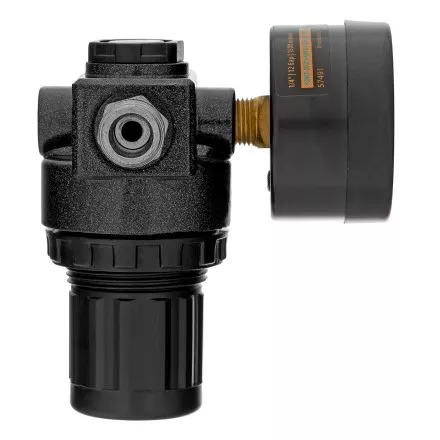 Регулятор давления с манометром Denzel R1500, 12 бар, 1/4&quot;, 57491 купить в Магнитогорске