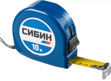 Рулетка СИБИН, пластиковый корпус, 10м/25мм 34020-10-25 купить в Магнитогорске