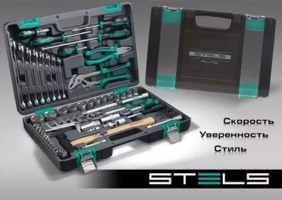 Набор инструментов 76 предметов 12 гранные головки STELS 14116 купить в Магнитогорске