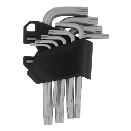 Набор ключей имбусовых Torx-Tempered, TT10-50, CrV, 9 шт. Сибртех 123707 купить в Магнитогорске