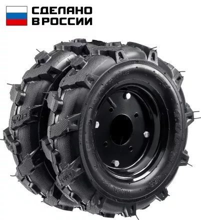 ЗУБР КП-1, 4.00-8, 2 шт., пневматические колеса для мотоблоков (707106-1) купить в Магнитогорске