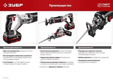 Пила сабельная аккумуляторная СПЛ-121 серия СТАНДАРТ купить в Магнитогорске