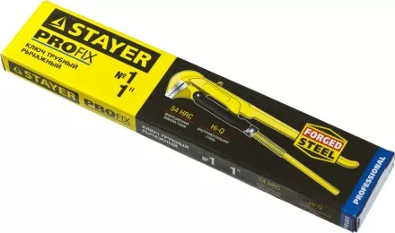 Ключ трубный STAYER &quot;PROFI&quot; рычажный, кованый, прямые губки, № 1, 1&quot; 27311-1 купить в Магнитогорске