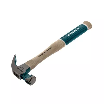 Молоток-гвоздодер с магнитом GROSS AMERICAN HICKORY 200 г угол 45 обрезиненная рукоятка 10414 купить в Магнитогорске