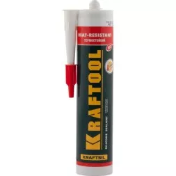 Герметик силиконовый KRAFTOOL красный, температуростойкий (от -62 С до 275 С), 300мл 41259-4